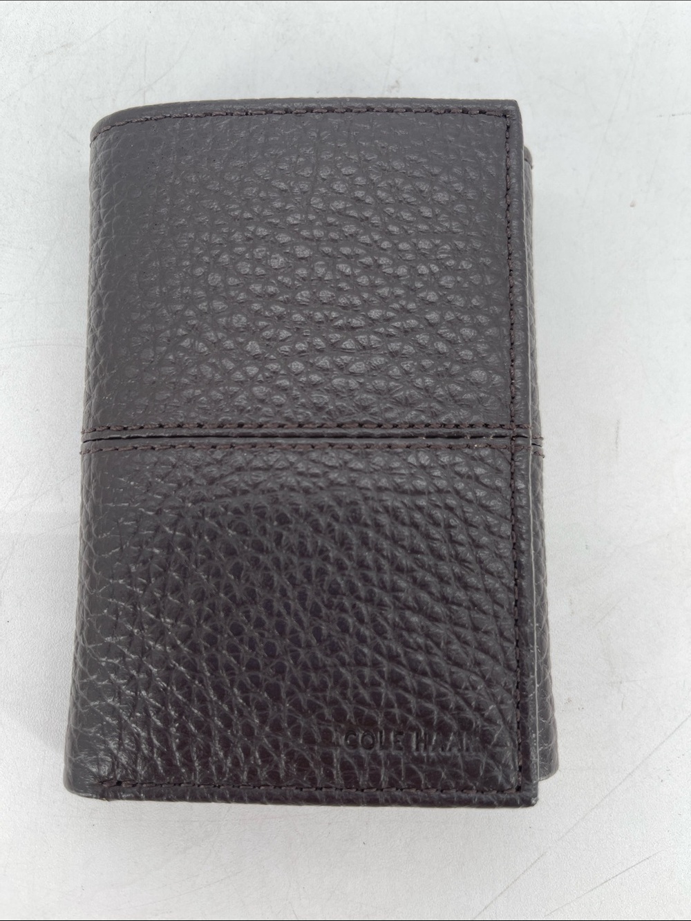 Cole Haan Slim Pebbled Leather Tri-Fold Men’s Wallet